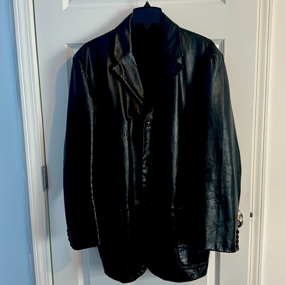 Banana Republic Brown leather jacket men’s XL